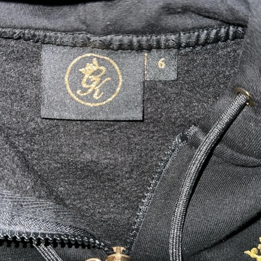 Gym king UK luxury exclusive the praco tracksuit set 2 piece black gold size 6-8 - Picture 7 of 14